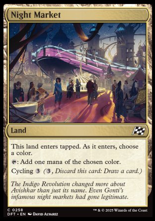 (258) Magic The Gathering Aetherdrift Single: Night Market  Common