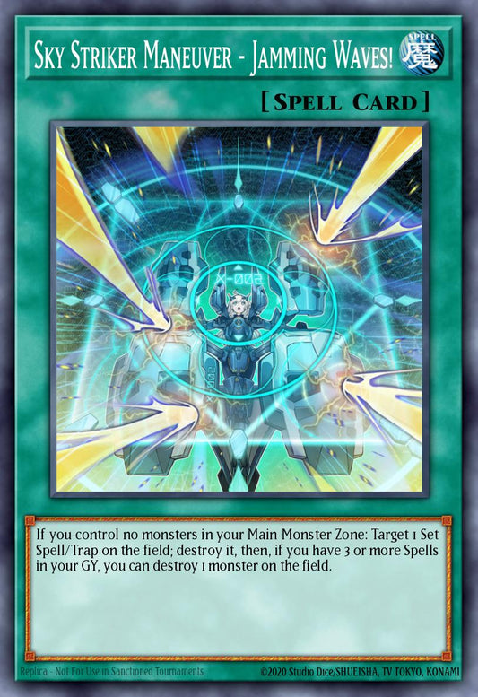 (262) YuGiOh TCG MP19: 2019 Gold Sarcophagus Tin Mega Pack Single: Sky Striker Maneuver - Jamming Waves!  Common