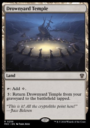 (259) Magic The Gathering Commander: Murders at Karlov Manor Single: Drownyard Temple  Rare
