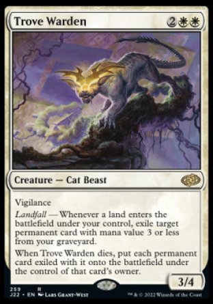 (259) Magic The Gathering Jumpstart 2022 Single: Trove Warden  Rare