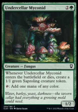 (259) Magic The Gathering Commander Legends: Battle for Baldur's Gate Single: Undercellar Myconid  Common