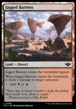 (259) Magic The Gathering Outlaws of Thunder Junction Single: Jagged Barrens  Holo Land
