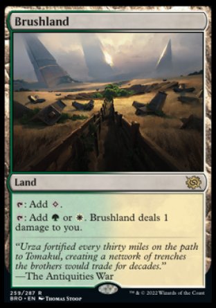 (259) Magic The Gathering The Brothers' War Single: Brushland Holo Rare