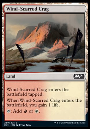 (259) Magic The Gathering Core 2021 Single: Wind-Scarred Crag  Common