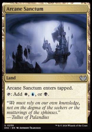 (259) Magic The Gathering Commander: Duskmourn: House of Horror Single: Arcane Sanctum  Uncommon