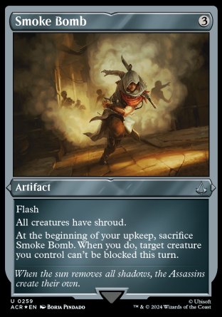 (259) Magic The Gathering Universes Beyond: Assassin's Creed: Extras Single: Smoke Bomb  Holo Uncommon