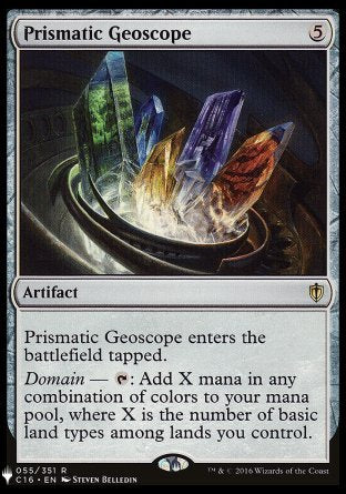 (055) Magic The Gathering The List Single: Prismatic Geoscope  Rare