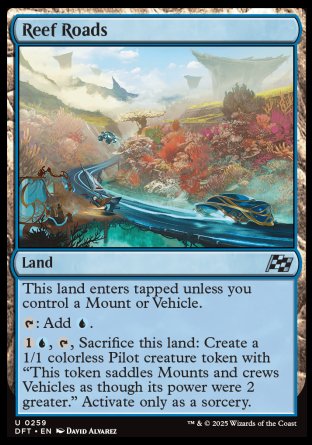 (259) Magic The Gathering Aetherdrift Single: Reef Roads  Uncommon
