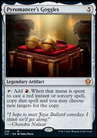 (259) Magic The Gathering Commander: Strixhaven Single: Pyromancer's Goggles  Mythic