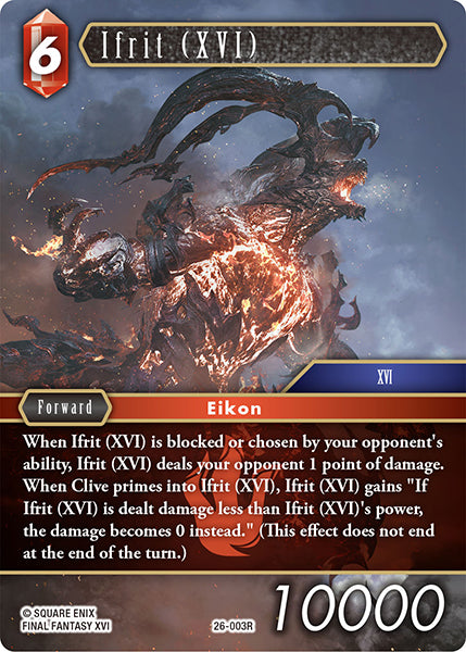 (003) Final Fantasy TCG Gunslinger in the Abyss Single: Ifrit (XVI) (26-003) Holo Rare
