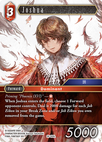 (009) Final Fantasy TCG Gunslinger in the Abyss Single: Joshua (26-009) (V.1) Holo Legend