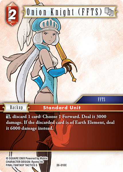 (010) Final Fantasy TCG Gunslinger in the Abyss Single: Onion Knight (FFTS) (26-010) Holo Common