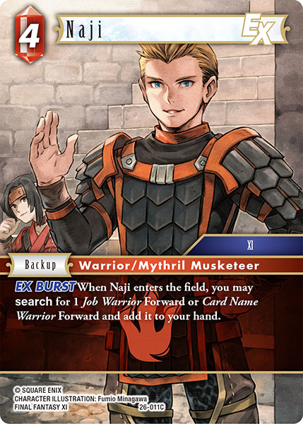 (011) Final Fantasy TCG Gunslinger in the Abyss Single: Naji (26-011) (V.1) Holo Common