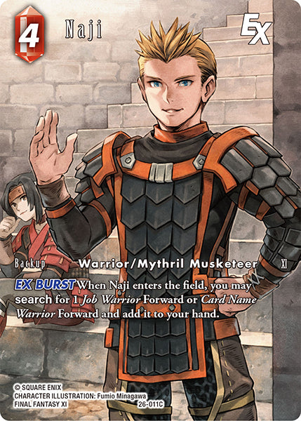 (011) Final Fantasy TCG Gunslinger in the Abyss Single: Naji (26-011) (V.2) Holo Common