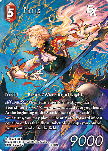 (014) Final Fantasy TCG Gunslinger in the Abyss Single: Faris (26-014) (V.2) Holo Legend