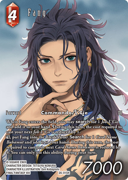 (015) Final Fantasy TCG Gunslinger in the Abyss Single: Fang (26-015) (V.2) Holo Hero