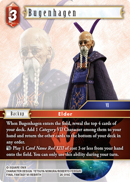 (016) Final Fantasy TCG Gunslinger in the Abyss Single: Bugenhagen (26-015) Holo Common
