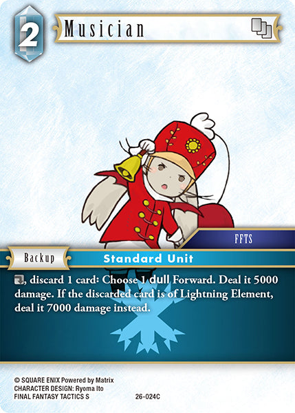 (024) Final Fantasy TCG Gunslinger in the Abyss Single: Musician (26-024)  Common