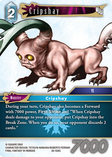(028) Final Fantasy TCG Gunslinger in the Abyss Single: Cripshay (26-028)  Common