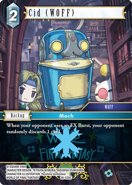 (030) Final Fantasy TCG Gunslinger in the Abyss Single: Cid (WOFF) (26-030) (V.1) Holo Common