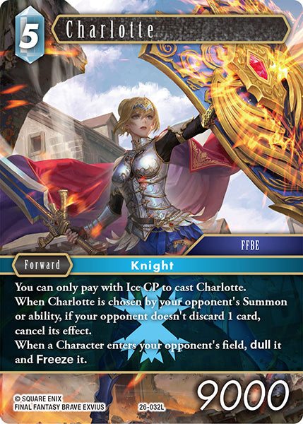 (032) Final Fantasy TCG Gunslinger in the Abyss Single: Charlotte (26-032) Holo Legend