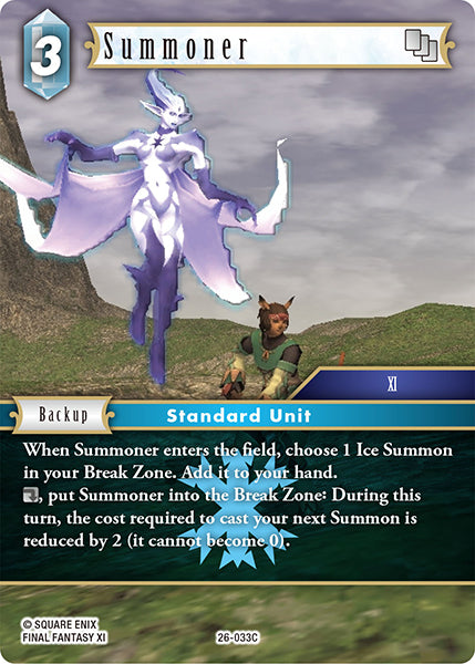 (033) Final Fantasy TCG Gunslinger in the Abyss Single: Summoner (26-033) Holo Common