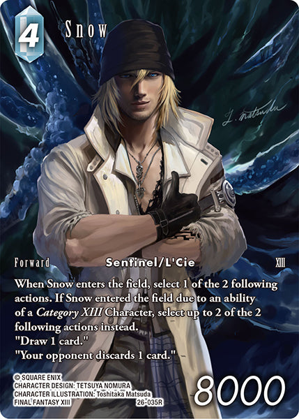 (035) Final Fantasy TCG Gunslinger in the Abyss Single: Snow (26-035) (V.2) Holo Rare