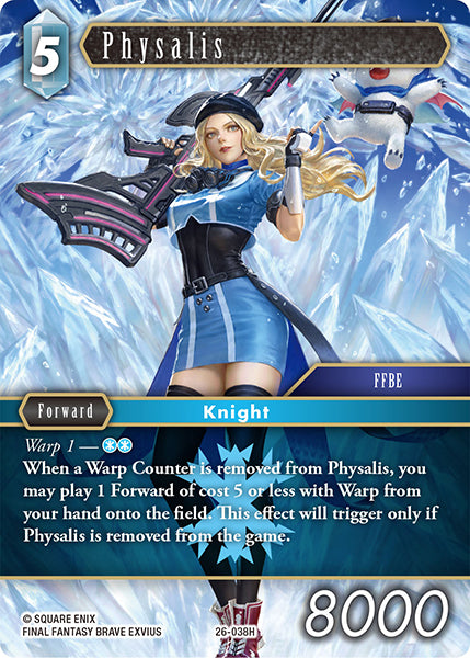 (038) Final Fantasy TCG Gunslinger in the Abyss Single: Physalis (26-038) Holo Hero