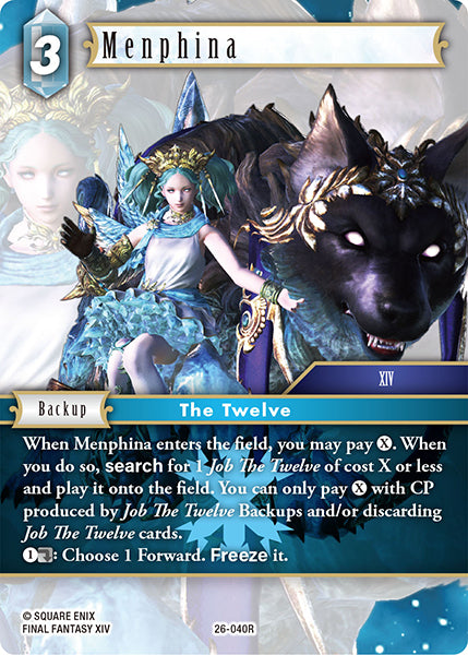 (040) Final Fantasy TCG Gunslinger in the Abyss Single: Menphina (26-040) Holo Rare