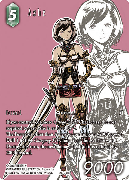 (041) Final Fantasy TCG Gunslinger in the Abyss Single: Ashe (26-041) (V.2) Holo Legend