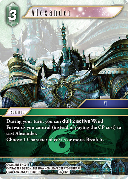 (042) Final Fantasy TCG Gunslinger in the Abyss Single: Alexander (26-042) Holo Rare