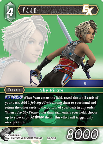 (043) Final Fantasy TCG Gunslinger in the Abyss Single: Vaan (26-043) Holo Rare