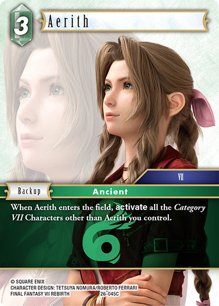 (045) Final Fantasy TCG Gunslinger in the Abyss Single: Aerith (26-045)  Common
