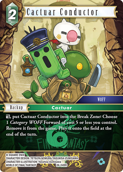 (049) Final Fantasy TCG Gunslinger in the Abyss Single: Cactuar Conductor (26-049) (V.1)  Rare