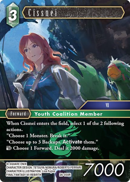 (050) Final Fantasy TCG Gunslinger in the Abyss Single: Cissnei (26-050) (V.1)  Rare
