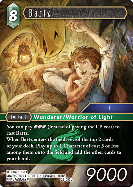 (053) Final Fantasy TCG Gunslinger in the Abyss Single: Bartz (26-053) (V.3) Holo Legend