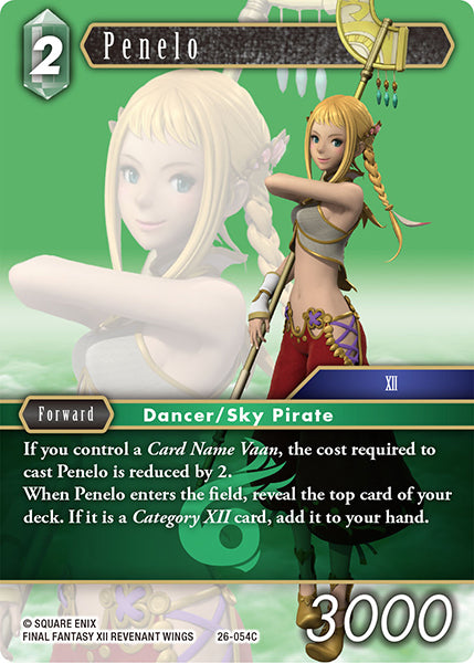 (054) Final Fantasy TCG Gunslinger in the Abyss Single: Penelo (26-054) Holo Common