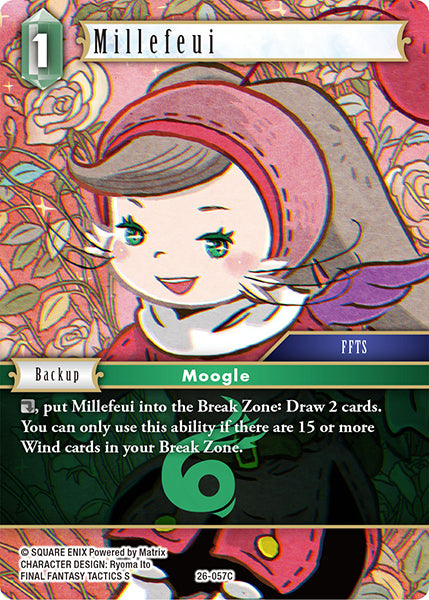 (057) Final Fantasy TCG Gunslinger in the Abyss Single: Millefeui (26-057) (V.1) Holo Common