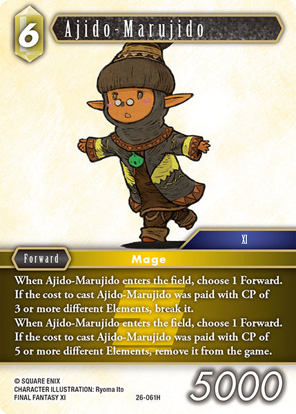 (061) Final Fantasy TCG Gunslinger in the Abyss Single: Ajido-Marujido (26-061) Holo Hero