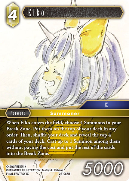 (067) Final Fantasy TCG Gunslinger in the Abyss Single: Eiko (26-067) Holo Hero