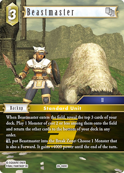 (069) Final Fantasy TCG Gunslinger in the Abyss Single: Beastmaster (26-069)  Common