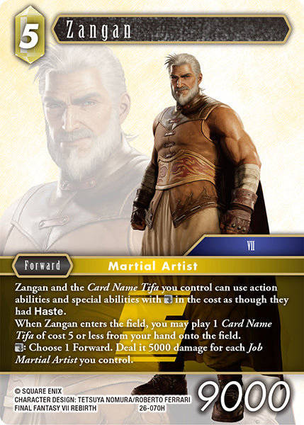 (070) Final Fantasy TCG Gunslinger in the Abyss Single: Zangan (26-070) Holo Hero
