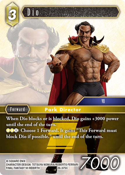 (075) Final Fantasy TCG Gunslinger in the Abyss Single: Dio (26-075) Holo Common