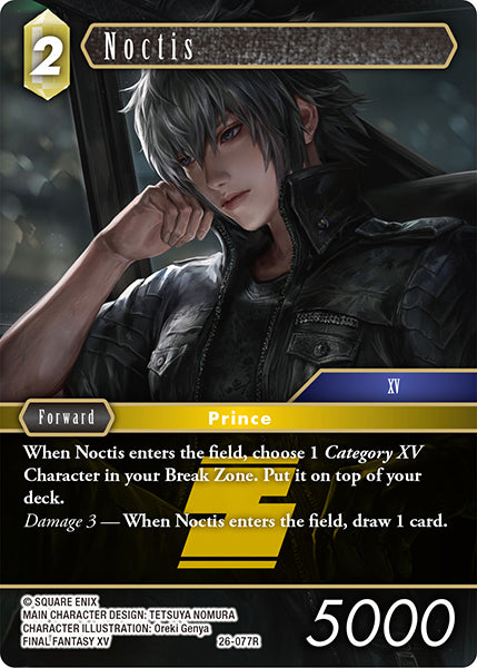 (077) Final Fantasy TCG Gunslinger in the Abyss Single: Noctis (26-077) (V.1) Holo Rare