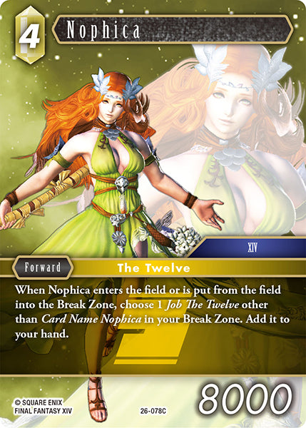 (078) Final Fantasy TCG Gunslinger in the Abyss Single: Nophica (26-078) Holo Common