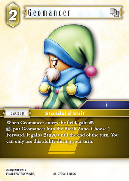 (079) Final Fantasy TCG Gunslinger in the Abyss Single: Geomancer (26-079) Holo Common