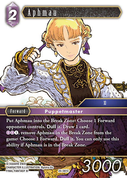 (081) Final Fantasy TCG Gunslinger in the Abyss Single: Aphmau (26-081) Holo Common