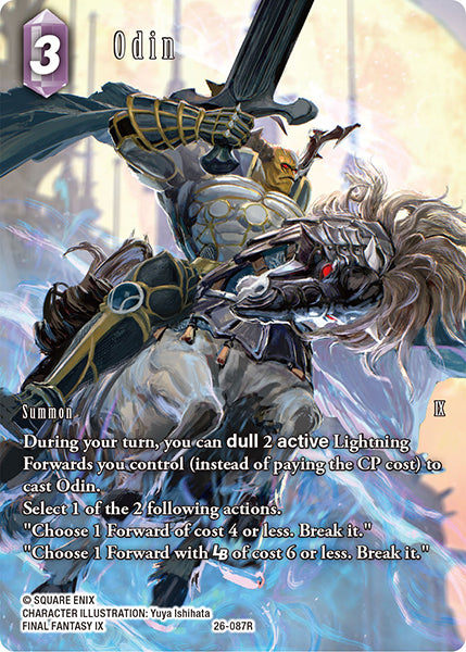 (087) Final Fantasy TCG Gunslinger in the Abyss Single: Odin (26-087) (V.2) Holo Rare