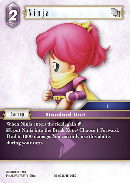 (093) Final Fantasy TCG Gunslinger in the Abyss Single: Ninja (15-095)  Common