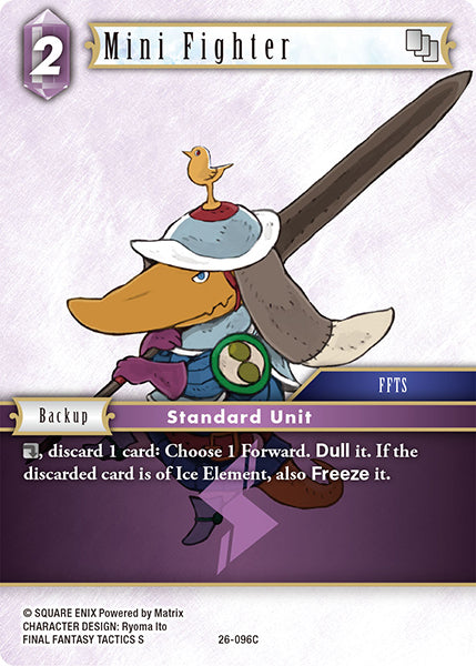 (096) Final Fantasy TCG Gunslinger in the Abyss Single: Mini Fighter (26-096) Holo Common
